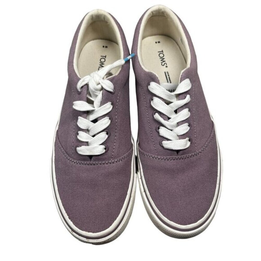 TOMS Women's Canvas Purple Casual Sneakers Size 8 - Picture 2 of 8